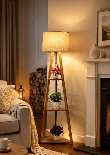 Wooden Floor Lamp